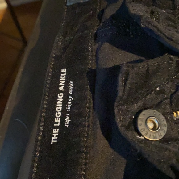 Black velour skinny legs pants - Picture 2 of 5